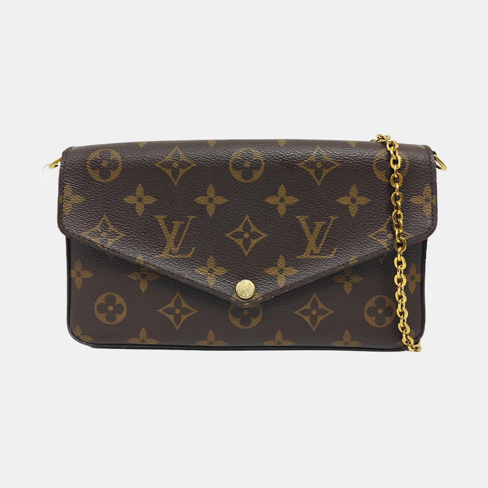 FÉLICIE Monogram Coated Canvas Brown
