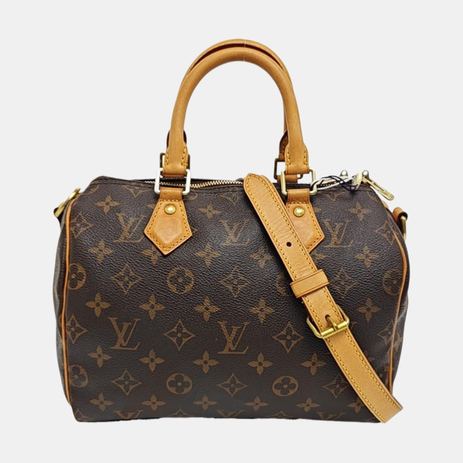 SPEEDY 25 Monogram Coated Canvas Brown
