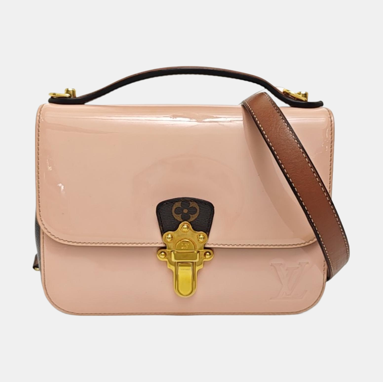 CHERRYWOOD BB Monogram Patent Leather Pink