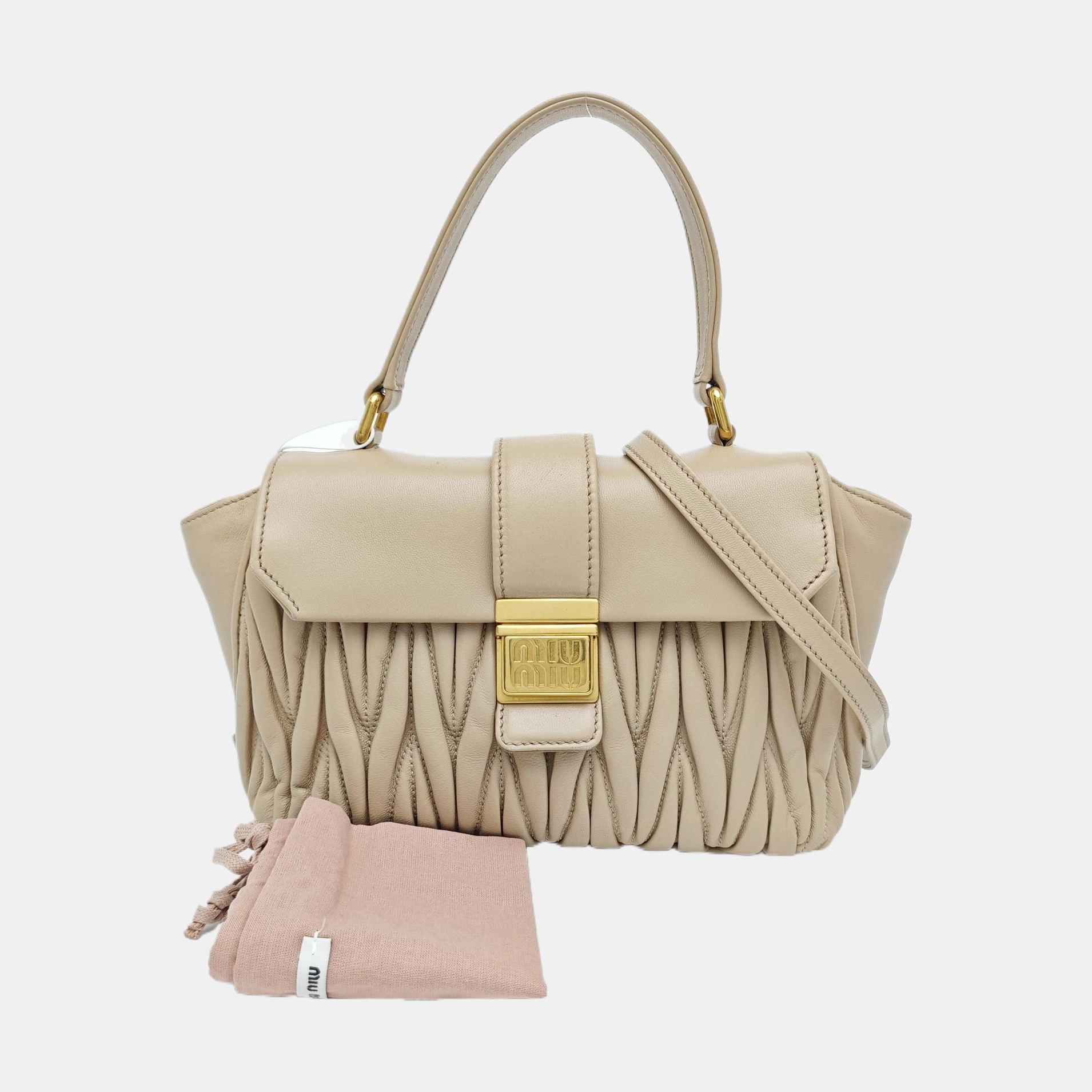 Matelassé Quilted Lambskin Beige