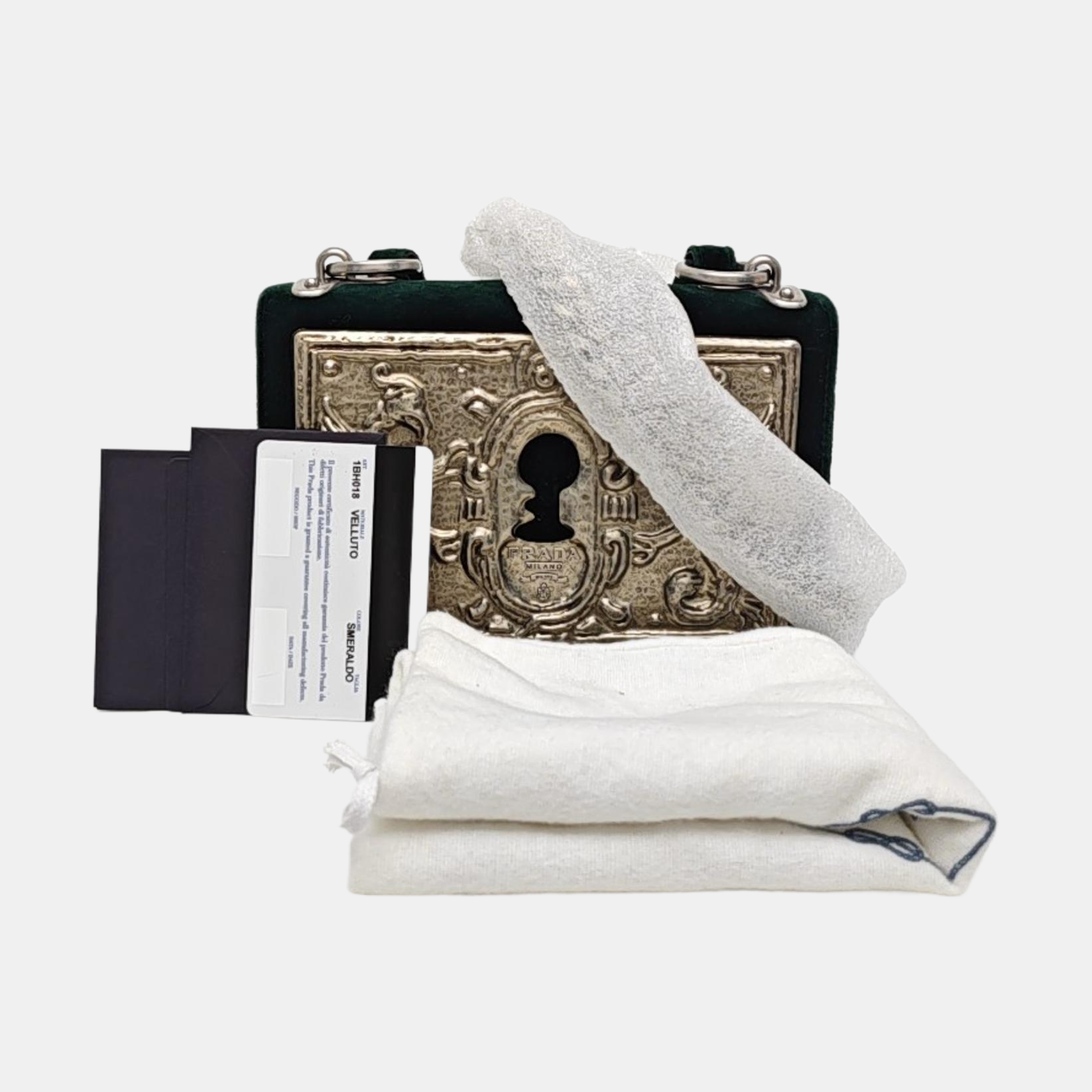 Velvet Shoulder Bag Green