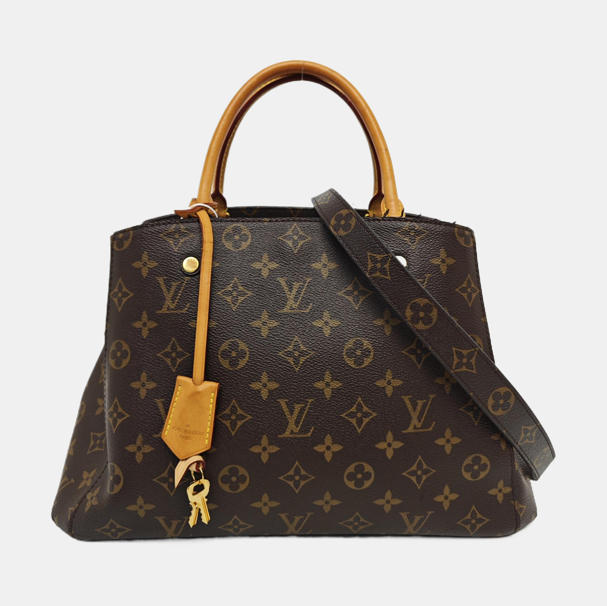 MONTAIGNE Monogram Coated Canvas Brown