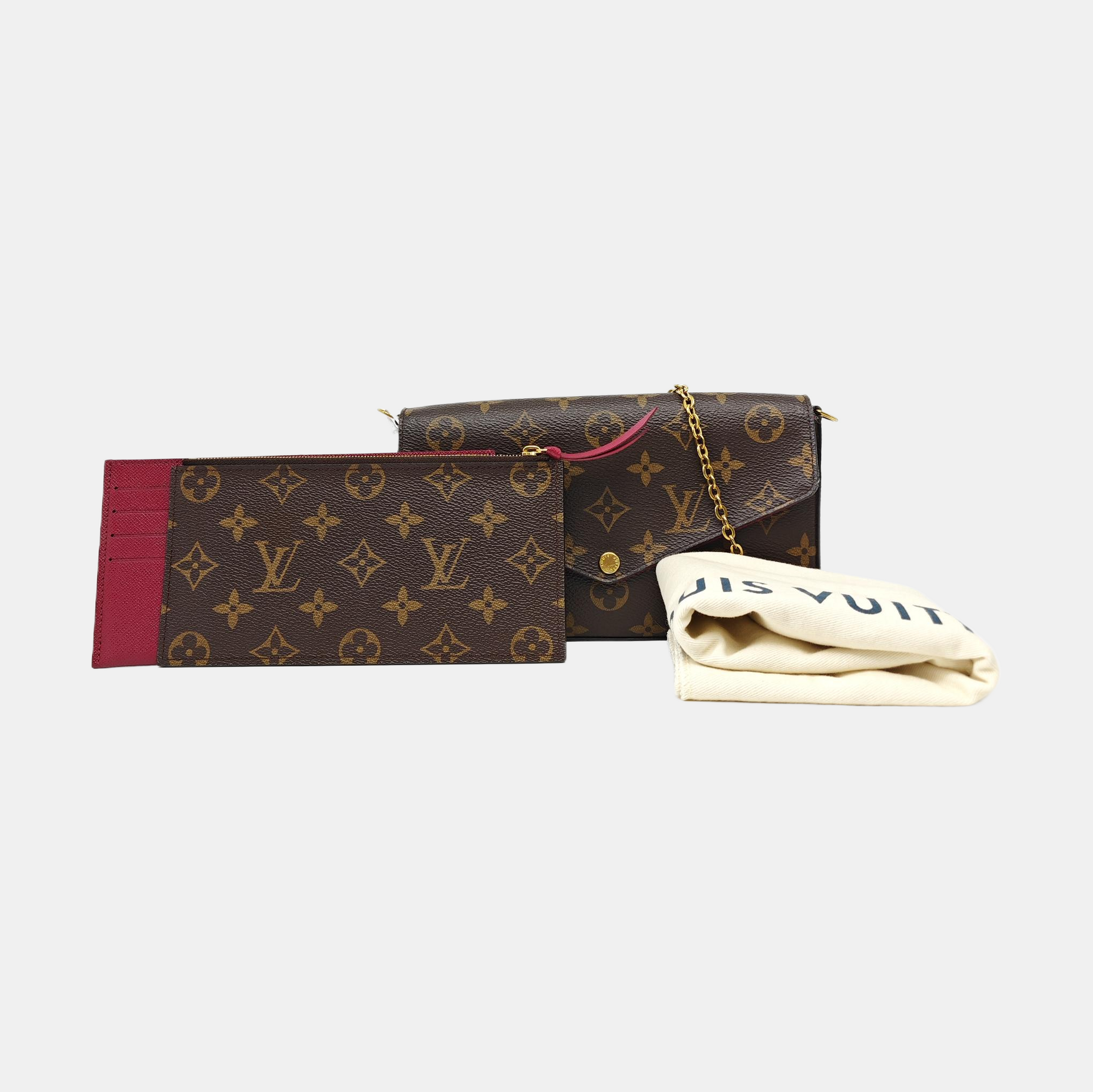 FÉLICIE Monogram Coated Canvas Brown