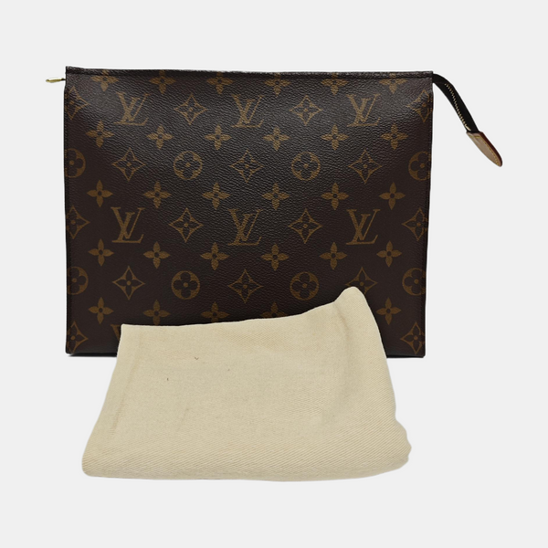 TOILET POCKET 26 Monogram Coated Canvas Brown