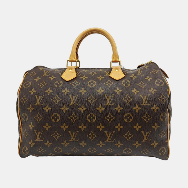 SPEEDY 35 Lona Revestida Monogram Marrón