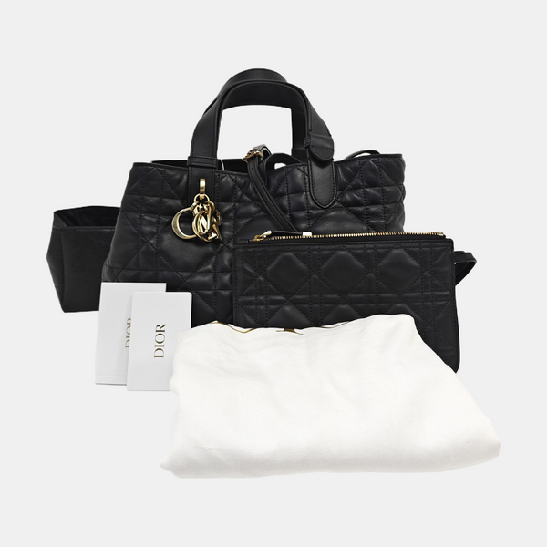 Toujours Medium Cannage Calfskin Black