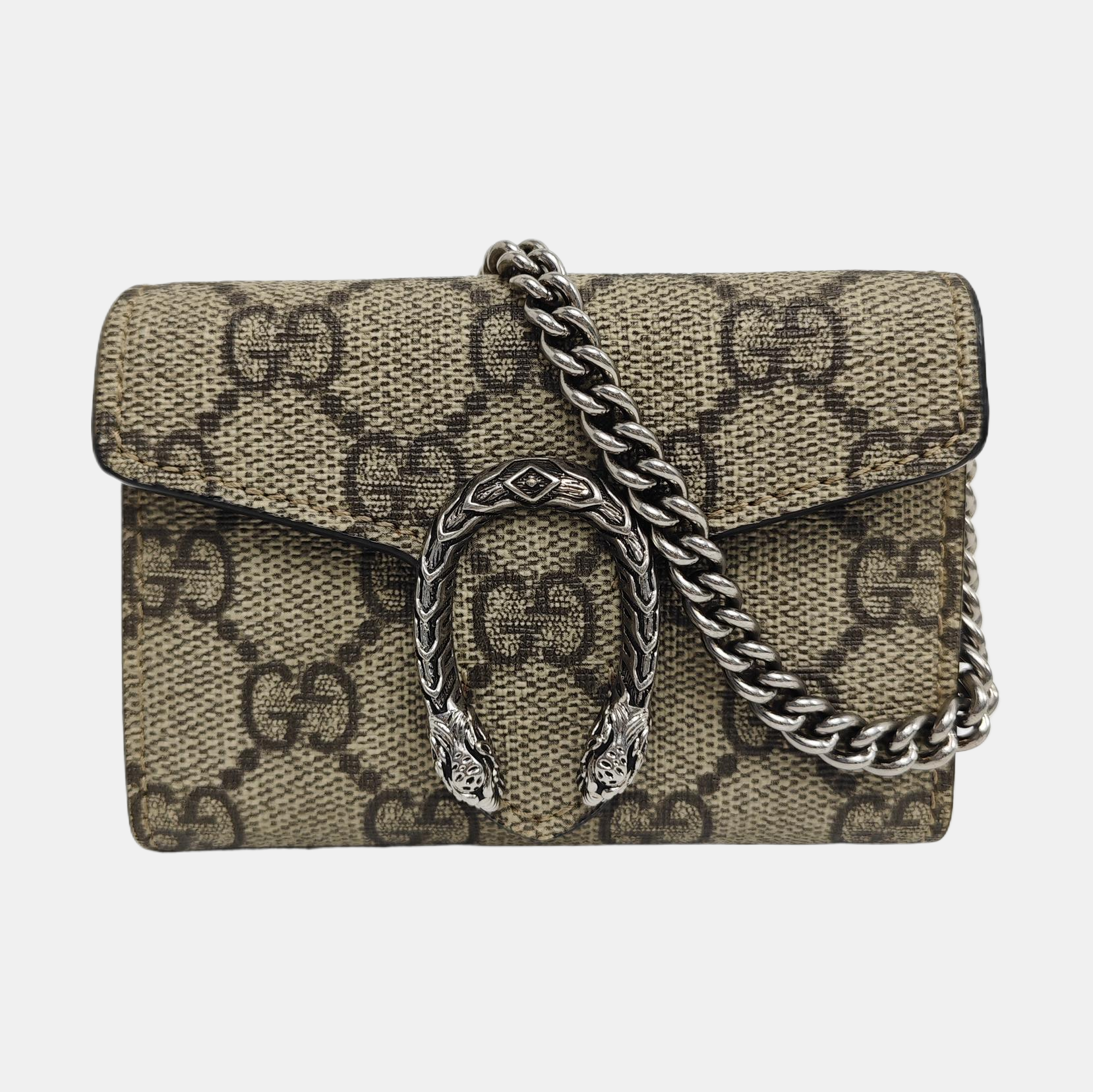 Dionysus Mini Monogram Coated Canvas Beige