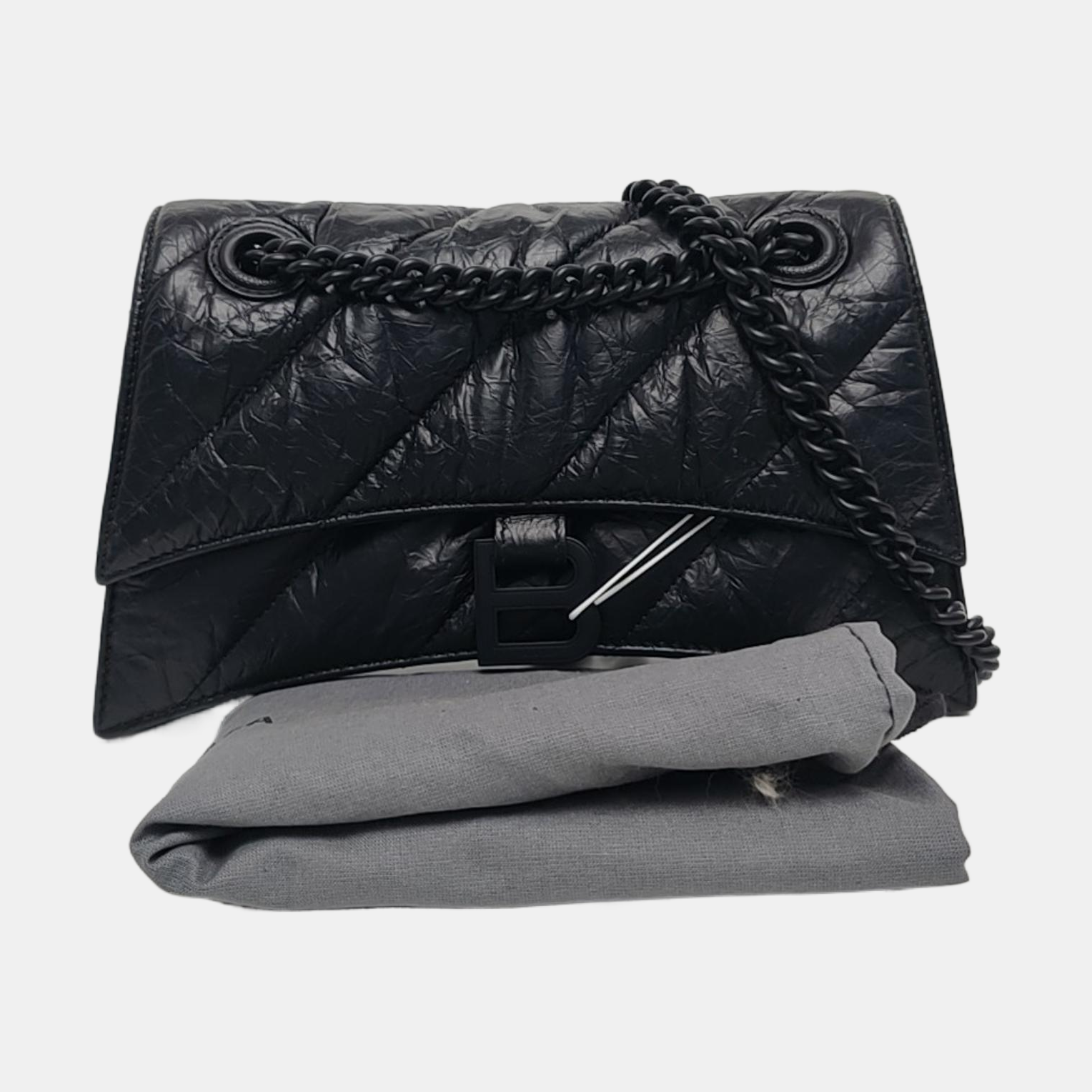Crush Small Quilted Calfskin Black