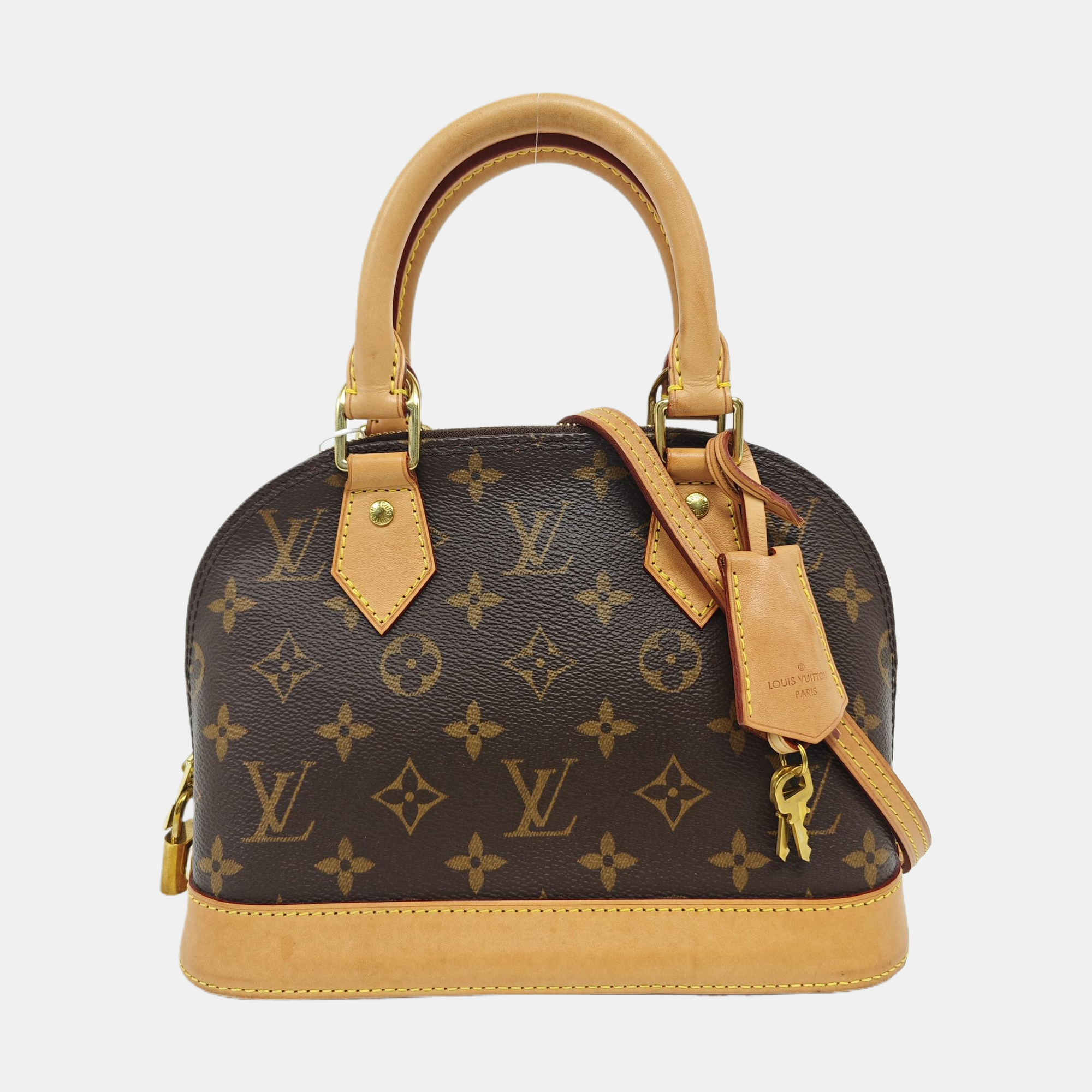 ALMA BB Monogram Coated Canvas Brown