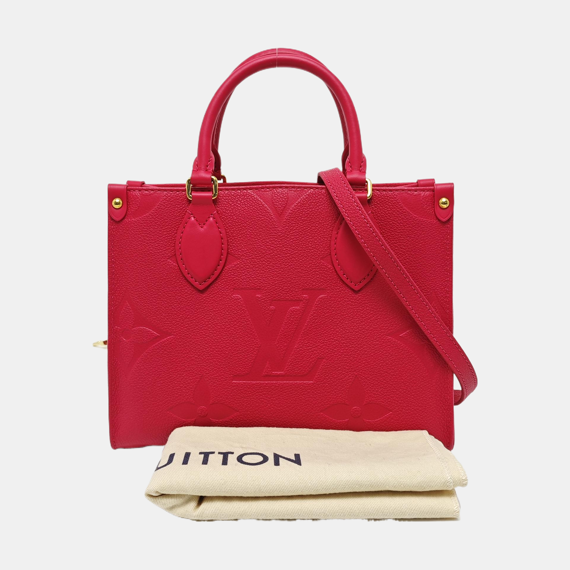 ONTHEGO PM Monogram Calfskin Red
