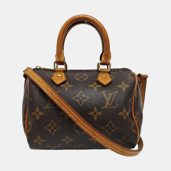 SPEEDY Nano Monogram Coated Canvas Brown