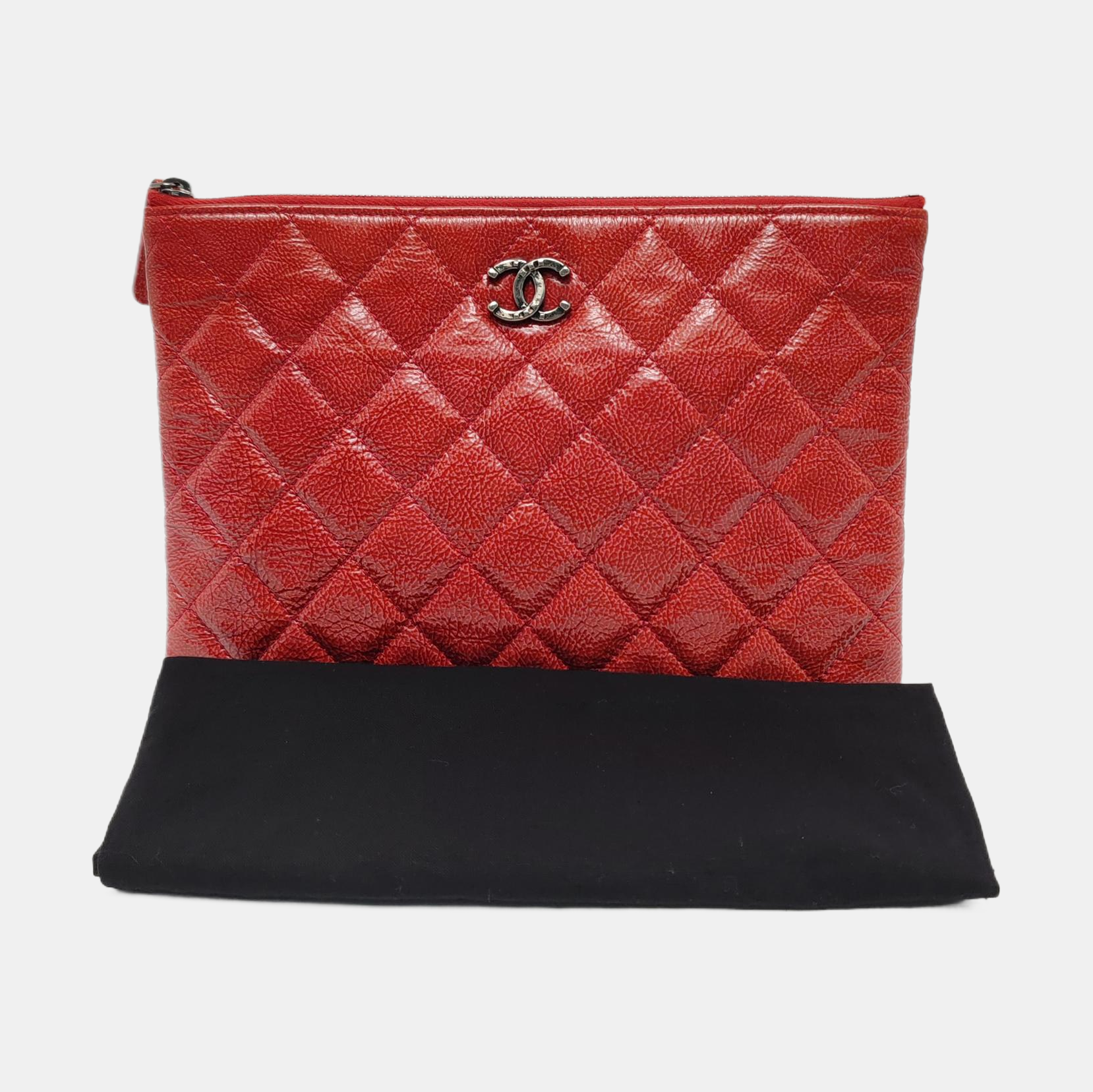 Quilted Patent Leather Red