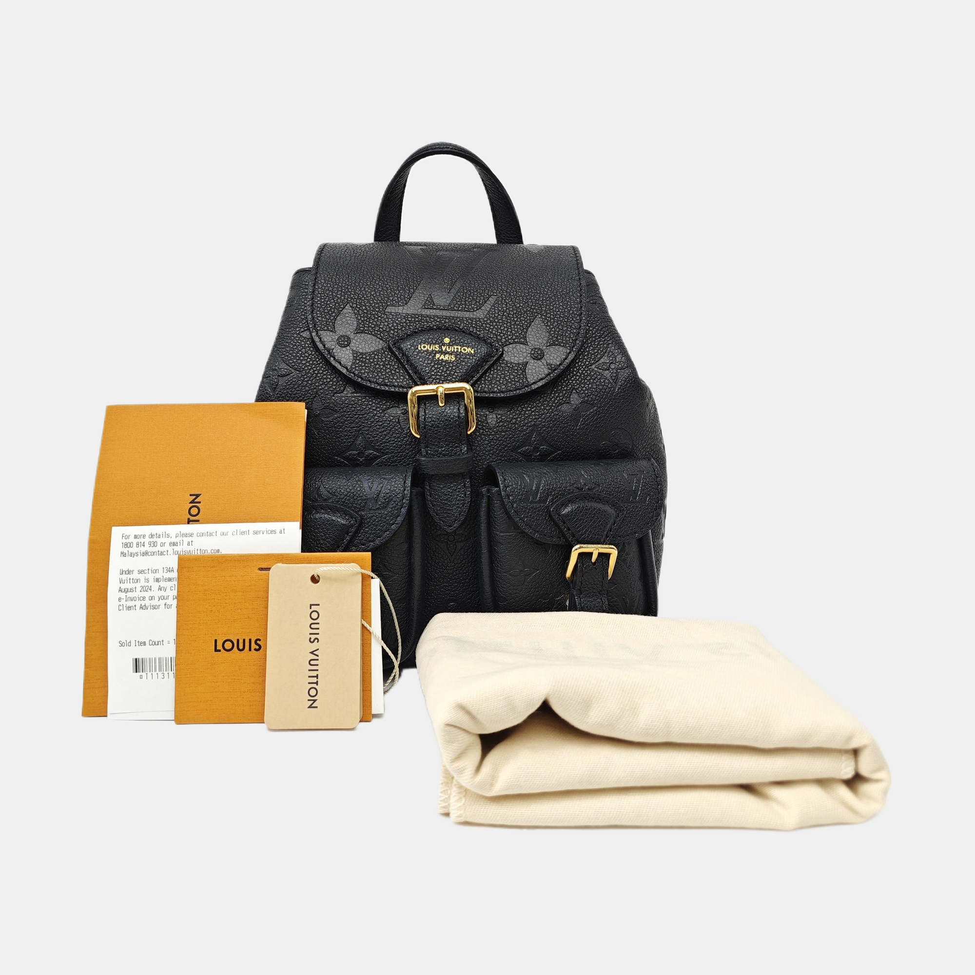 BACKUP Monogram Calfskin Black