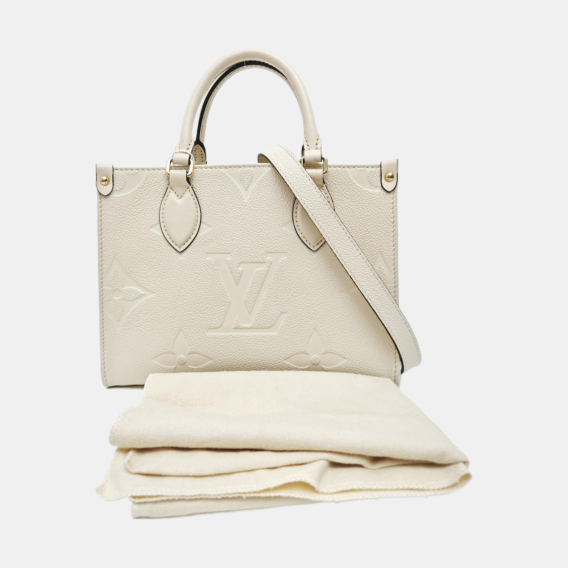 ONTHEGO PM Monogram Calfskin Beige