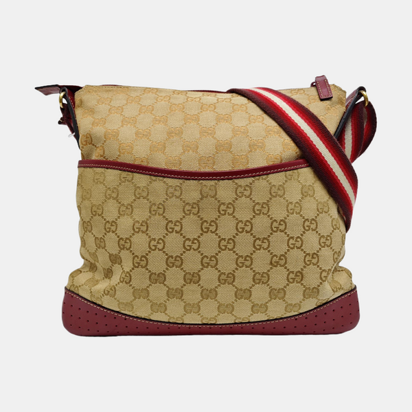 Monogram Canvas Shoulder Bag Beige