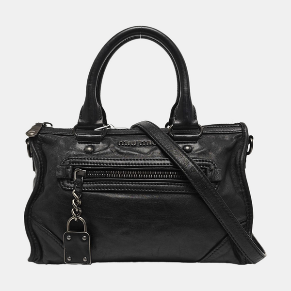 Calfskin Shoulder Bag Black