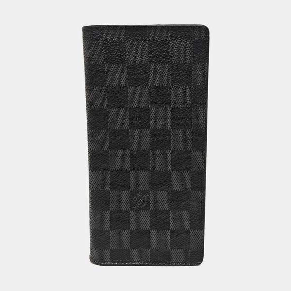 BRAZZA Damier Coated Canvas Blue Wallet