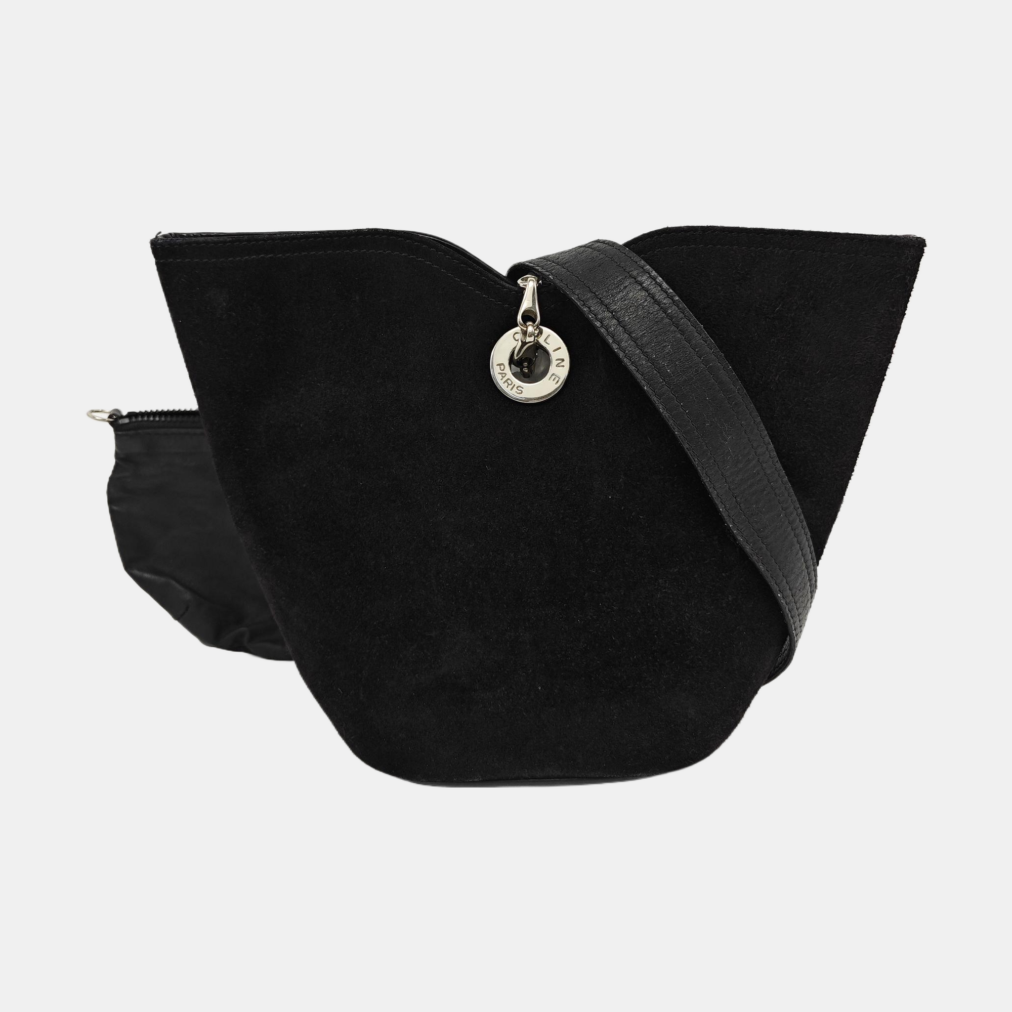 Suede Shoulder Bag Black