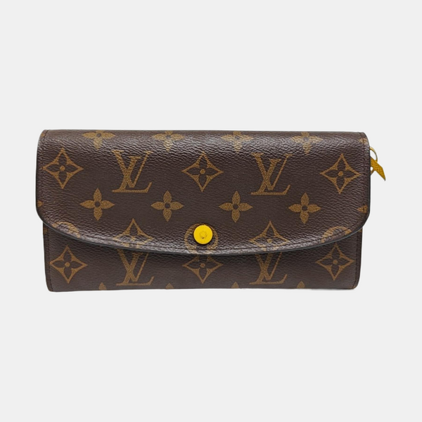 EMILIE Monogram Coated Canvas Brown Wallet