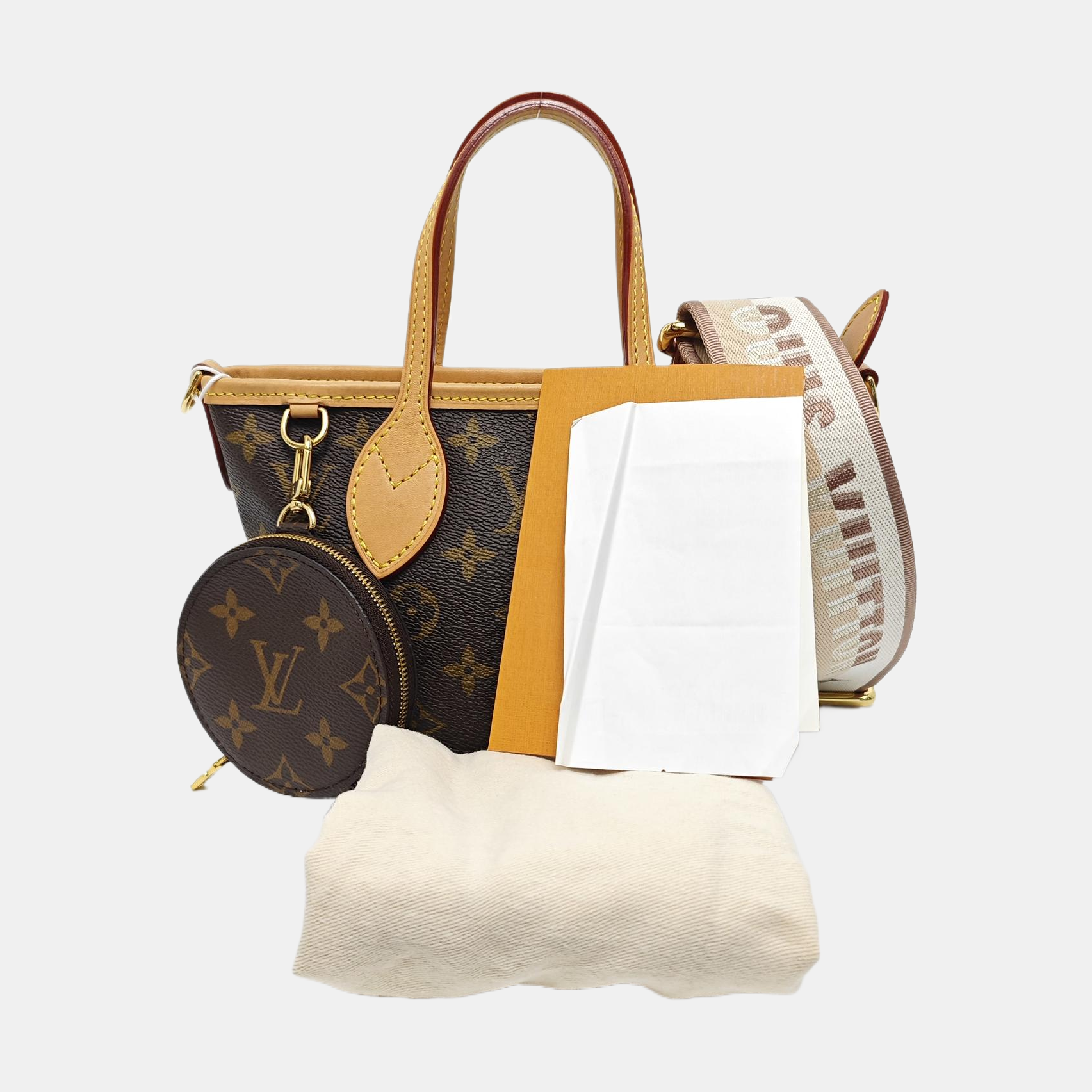 NEVERFULL BB Monogram Coated Canvas Brown