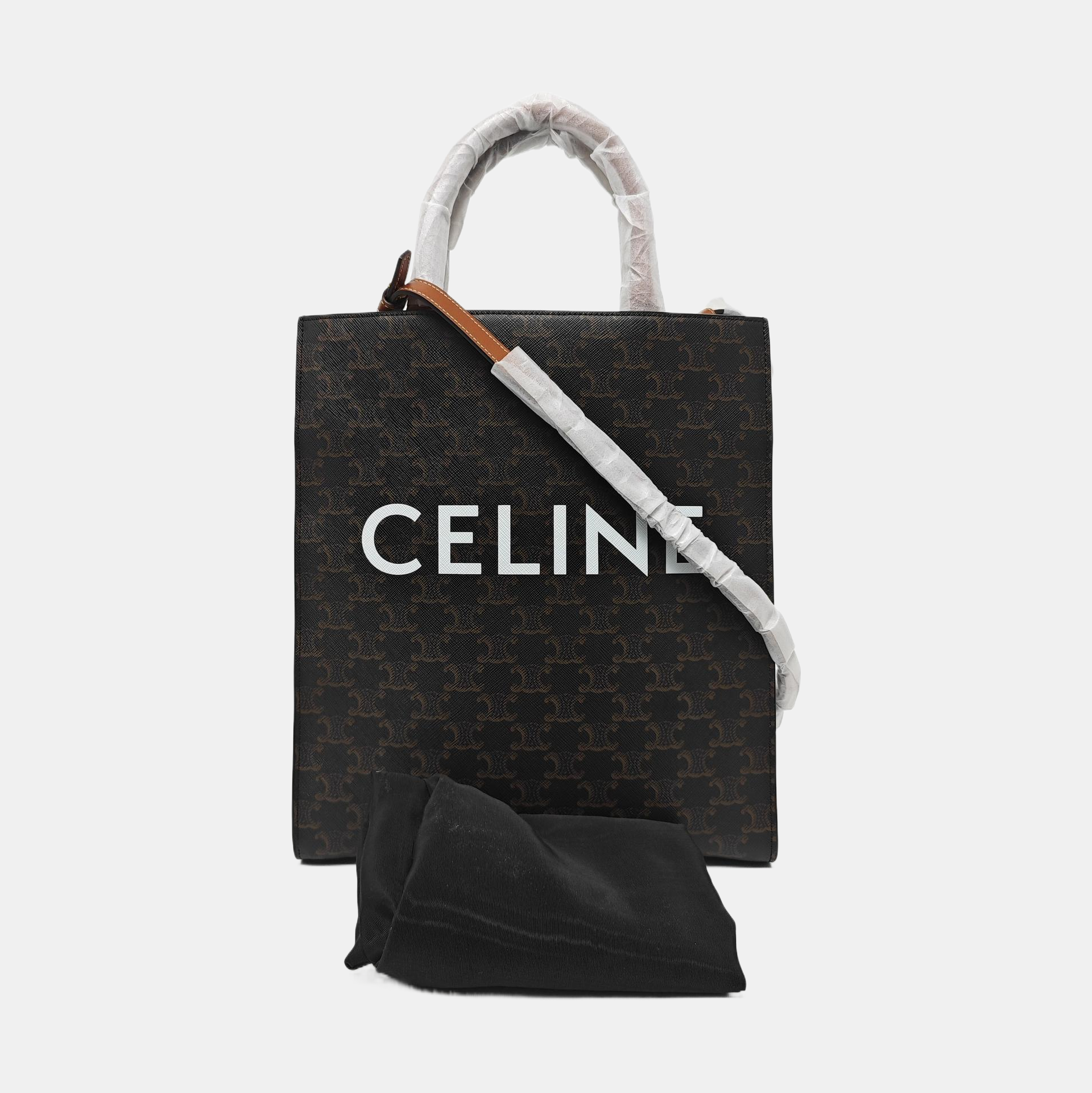 CABAS CELINE Small Coated Canvas Black