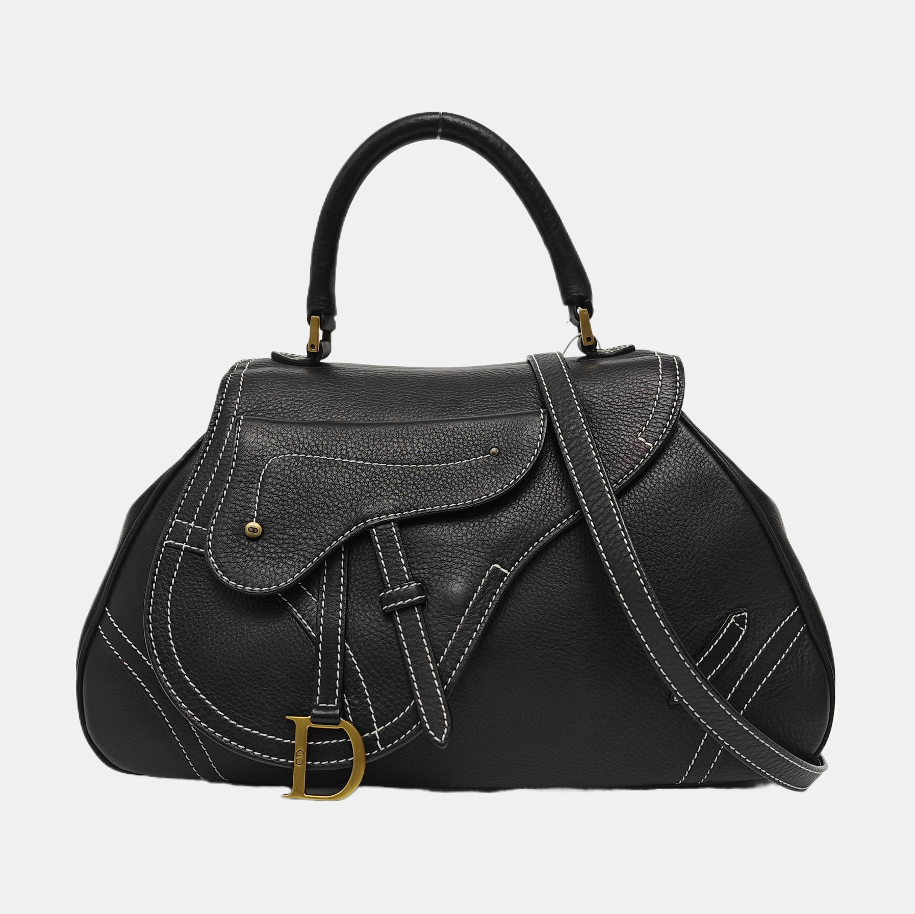 Calfskin Shoulder Bag Black