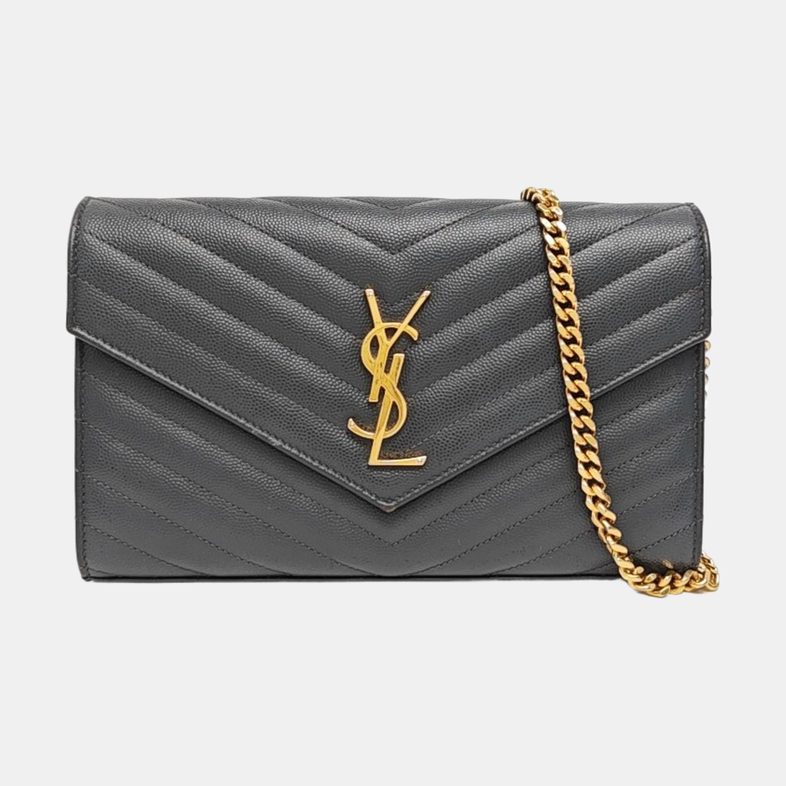MONOGRAM Medium Chevron Calfskin Gray
