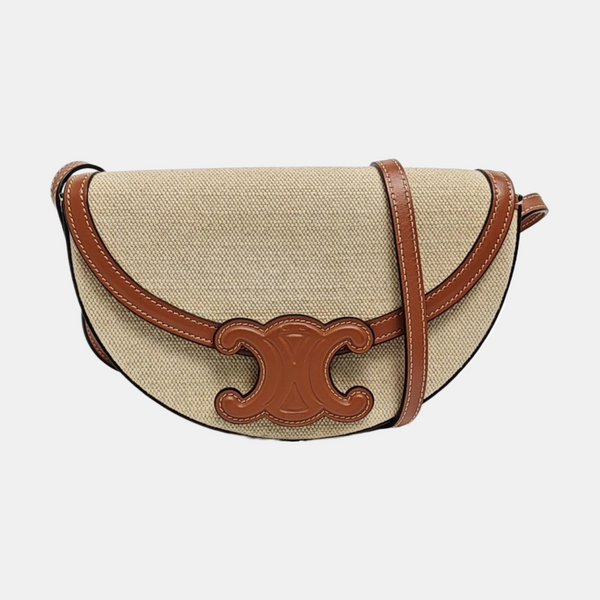 Authenticated pre-owned  TRIOMPHE Fabric Beige - Shoulder Bag at Looply