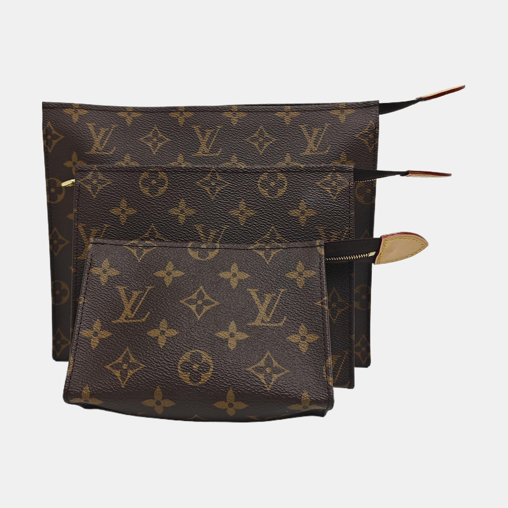 TRIO Monogram Coated Canvas Brown