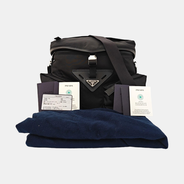 Nylon Shoulder Bag Black