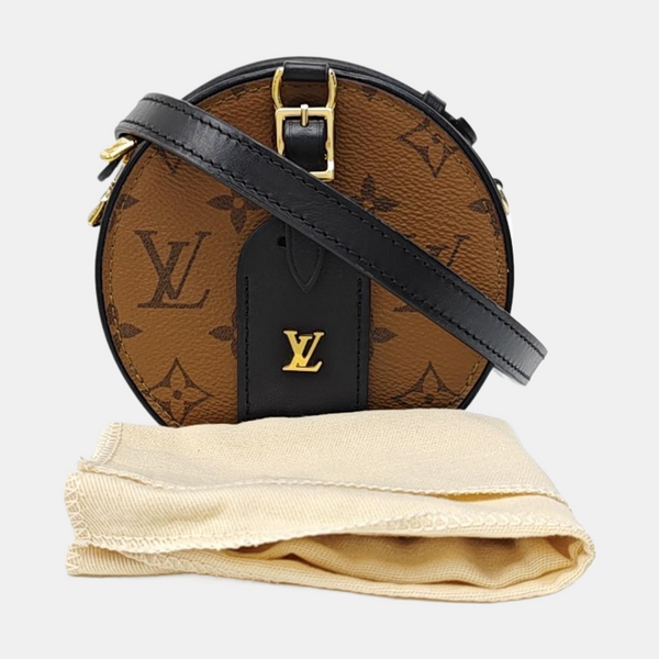BOITE CHAPEAU Mini Monogram Coated Canvas Brown