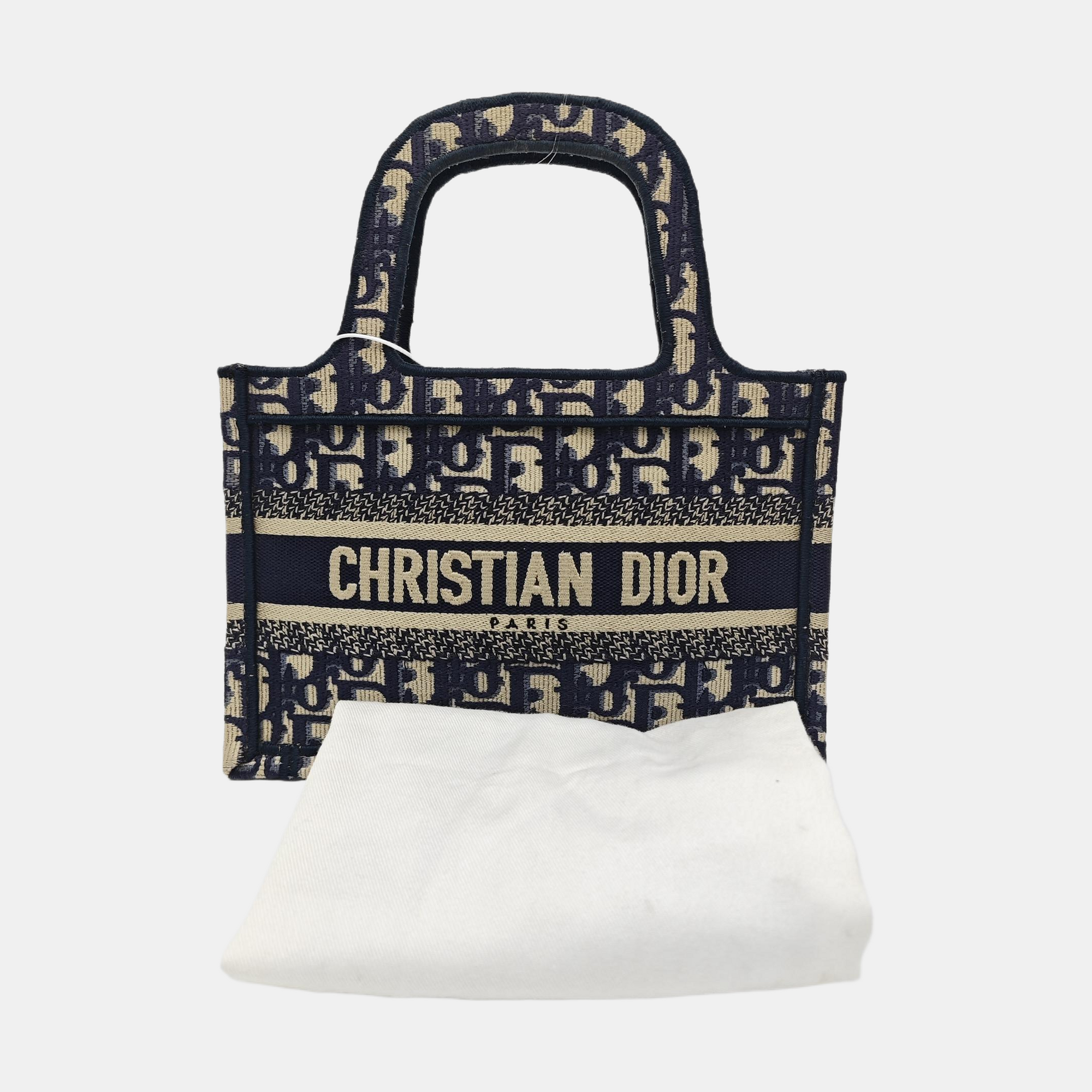 Book Tote Mini Canvas Blue