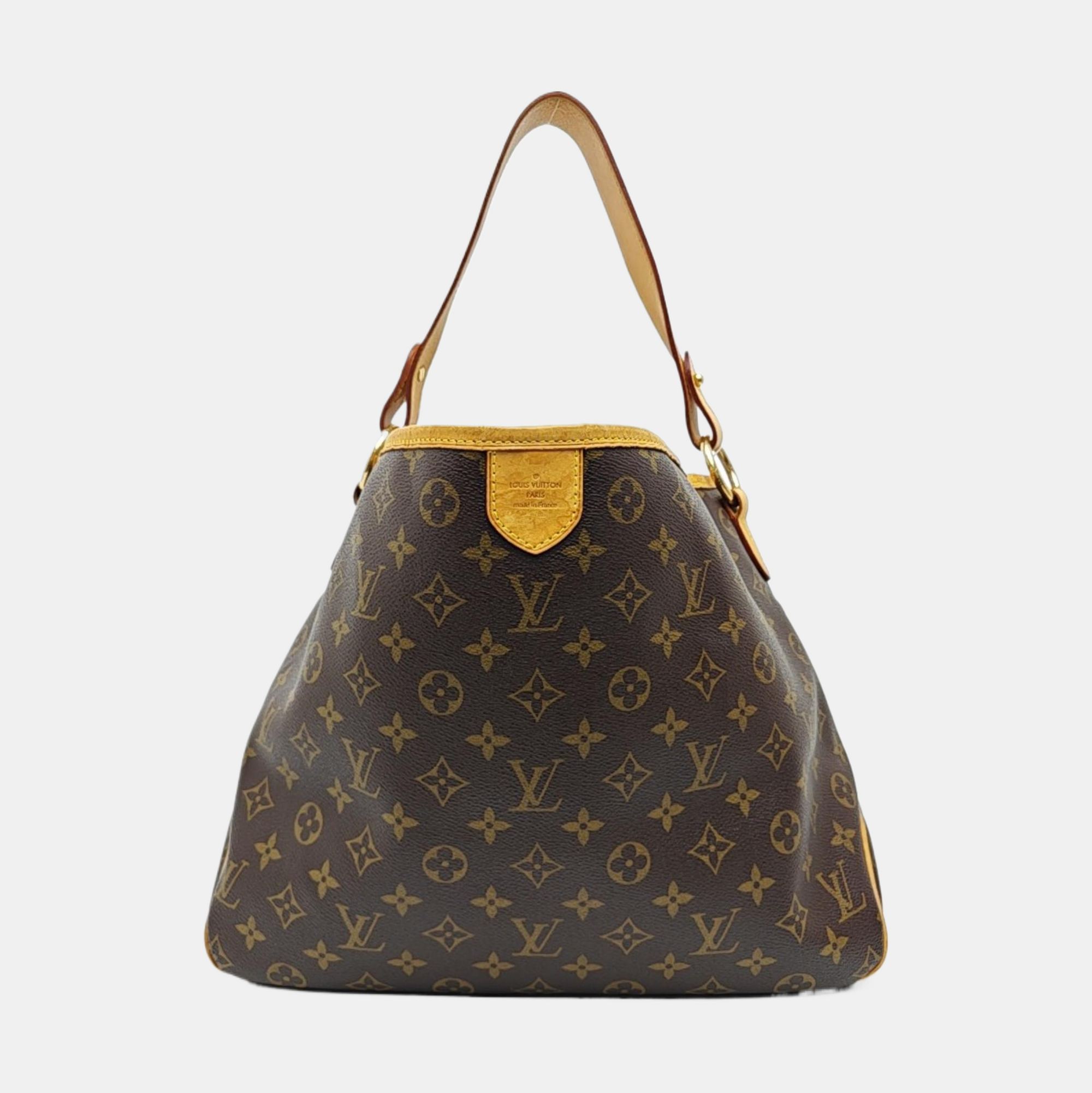 Monogram Coated Canvas Top Handle Bag Brown