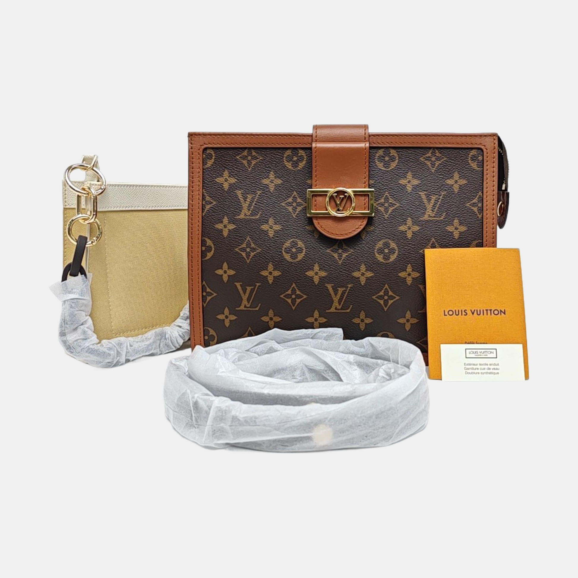 DAUPHINE Monogram Coated Canvas Brown
