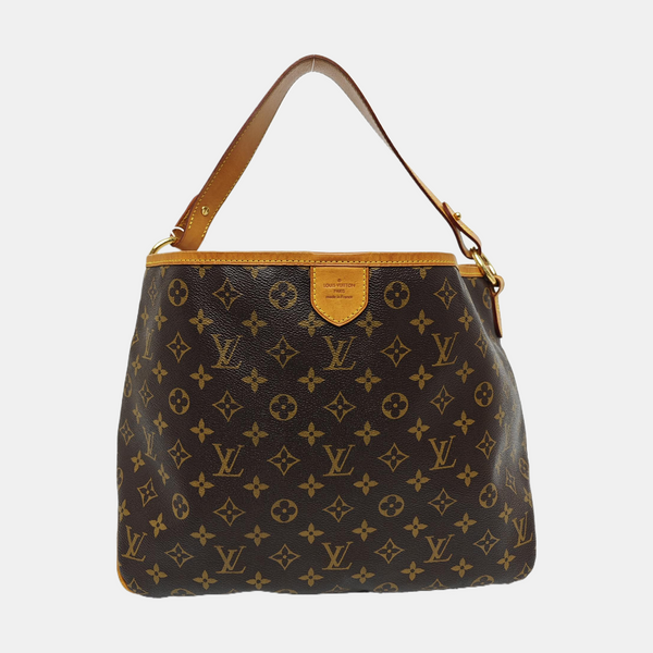 Monogram Coated Canvas Top Handle Bag Brown