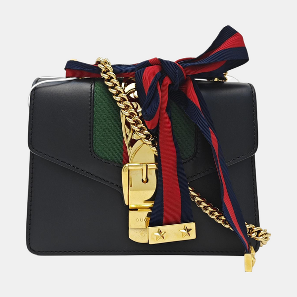 Sylvie Mini Calfskin Black