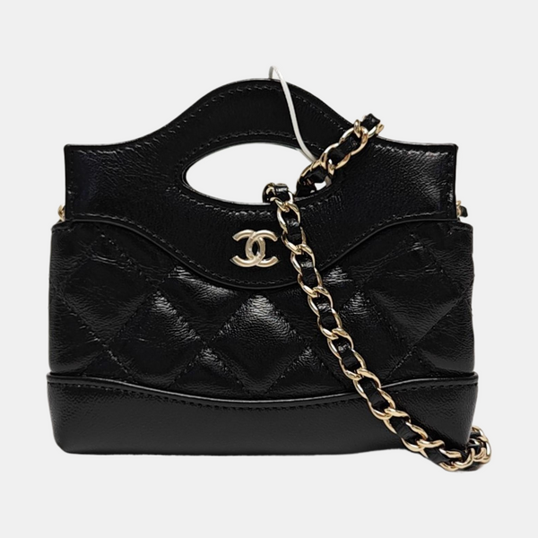 CHANEL 31 Super Mini Quilted Lambskin Black