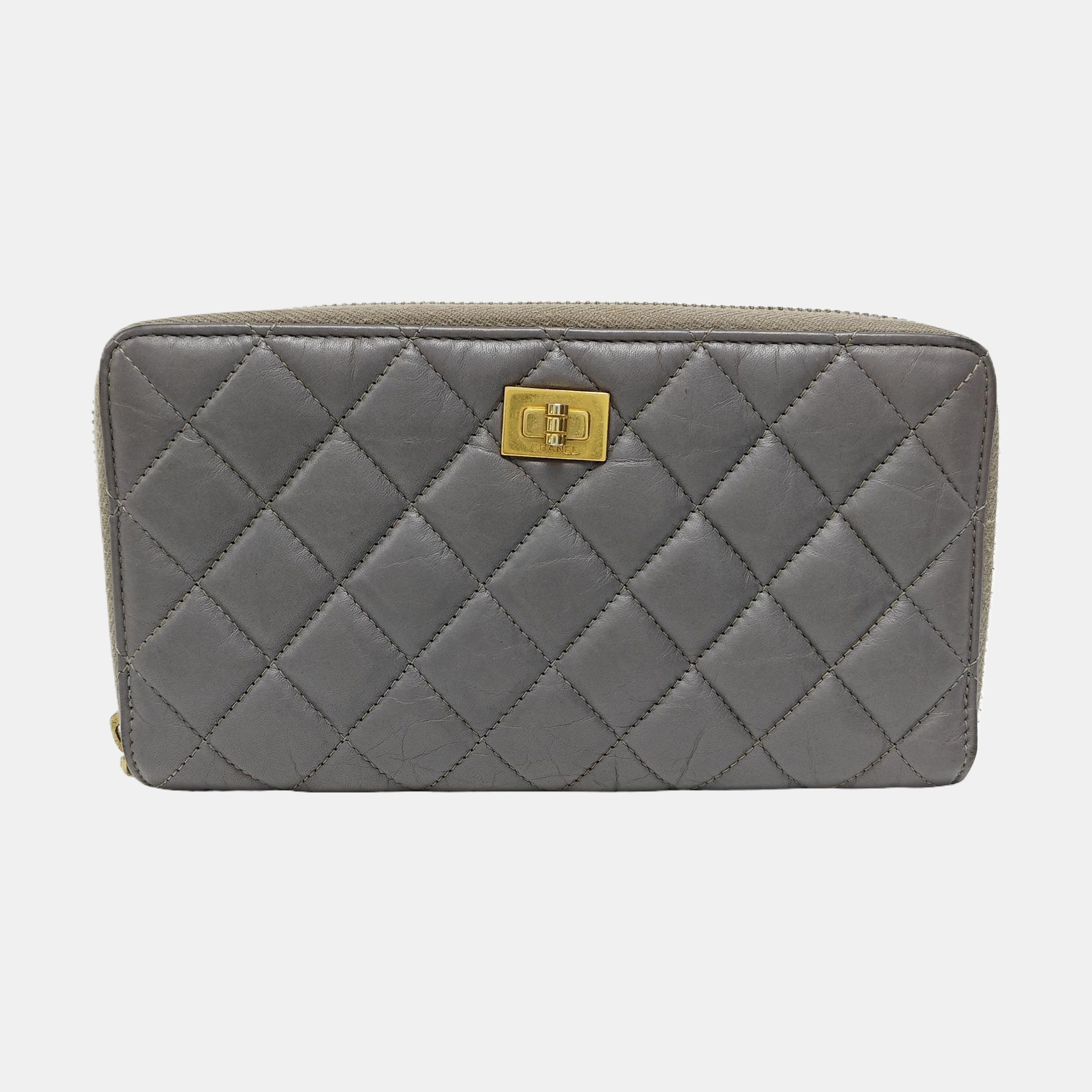 2.55 224 Quilted Calfskin Gray Wallet