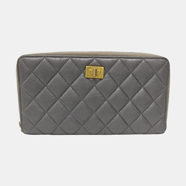 2.55 224 Quilted Calfskin Gray Wallet