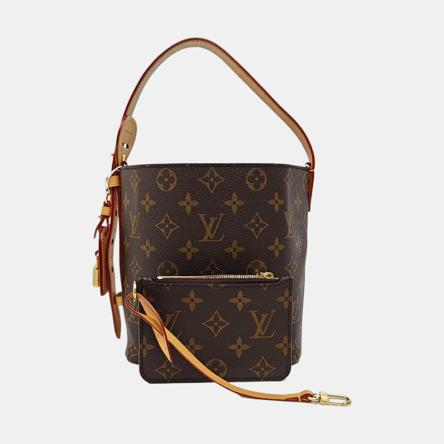 ALL IN Monogram Coated Canvas Brown