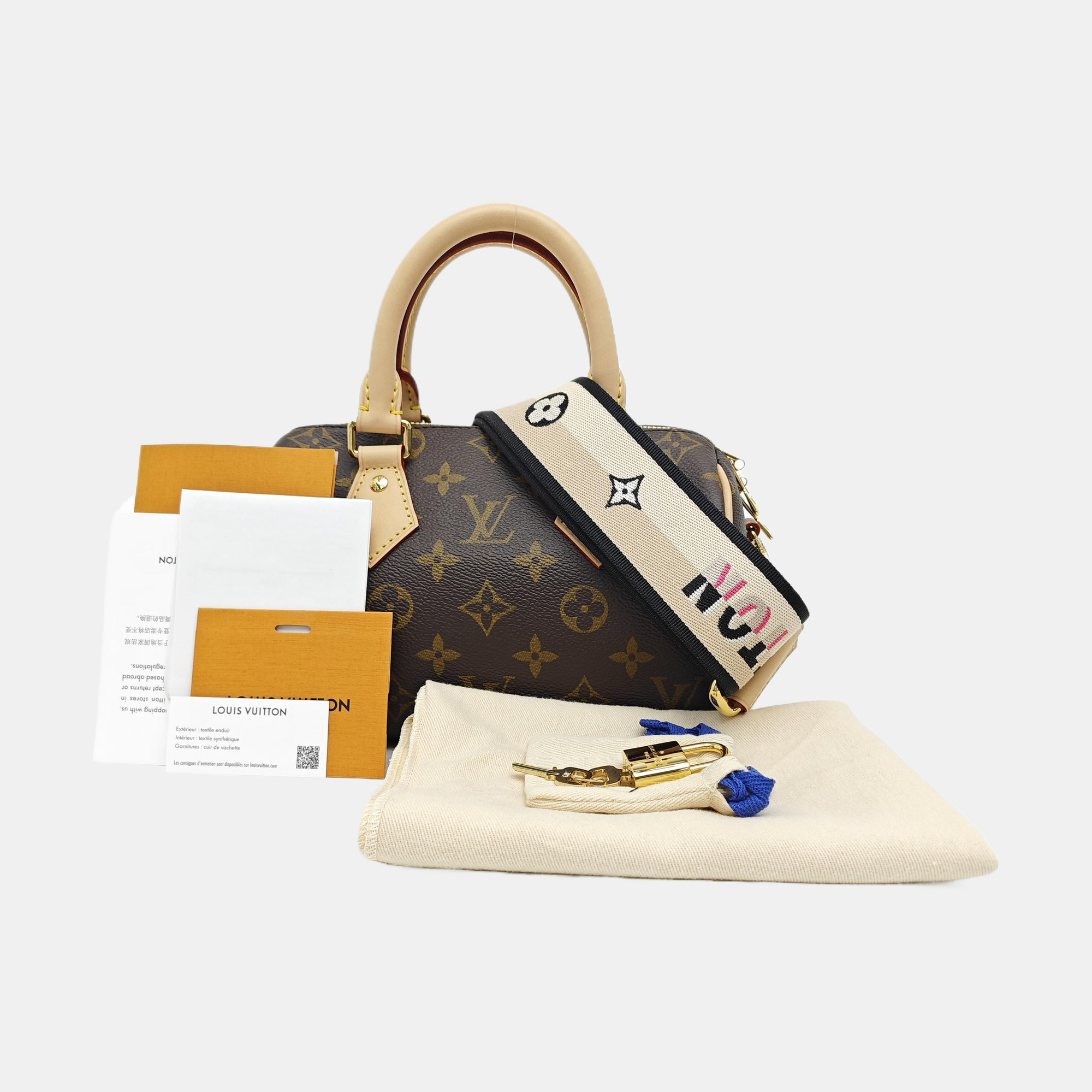 SPEEDY 20 Monogram Coated Canvas Brown