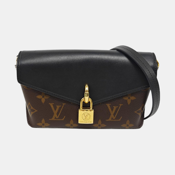 Coated Canvas Shoulder Bag Brown