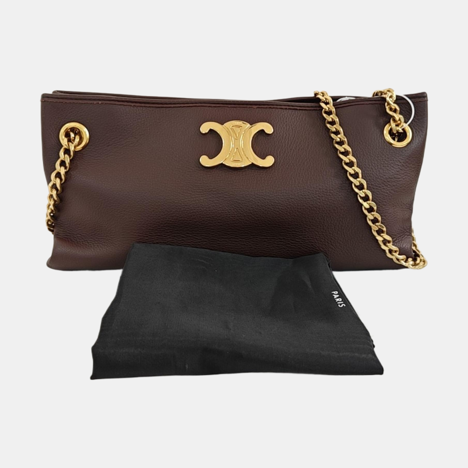 Calfskin Shoulder Bag Brown