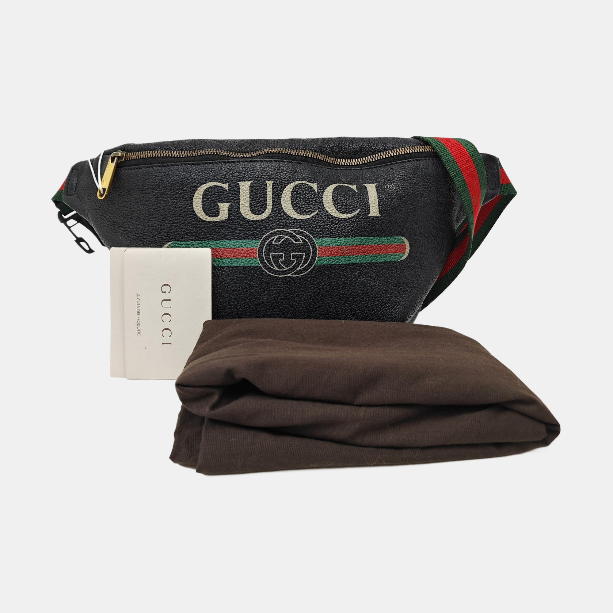 Print Large Calfskin Black