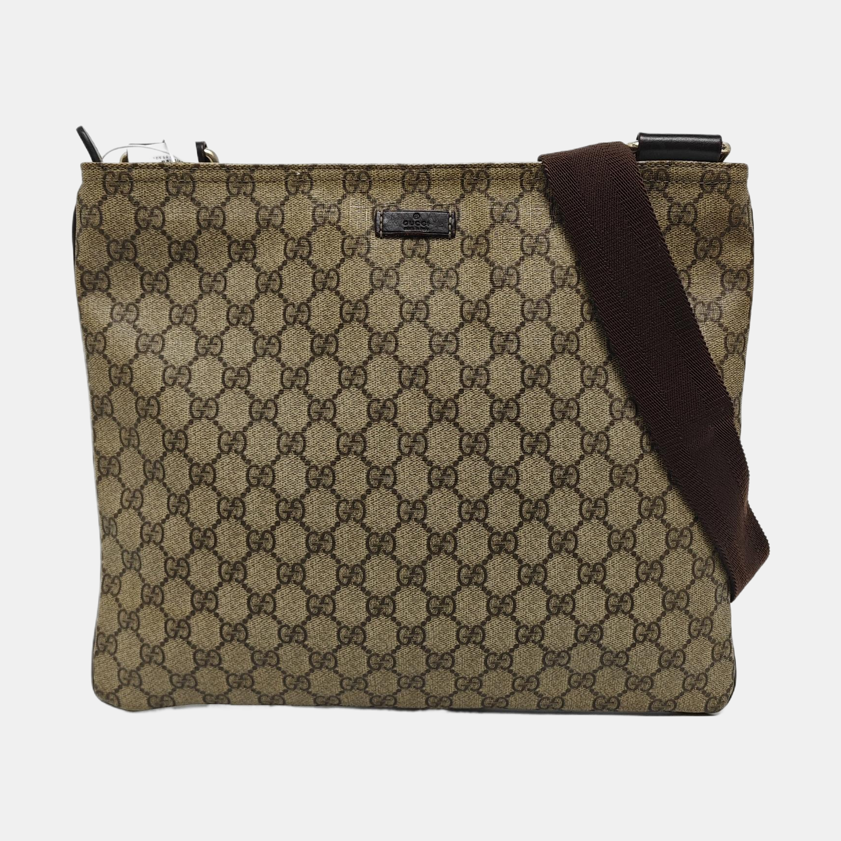 Monogram Coated Canvas Shoulder Bag Black
