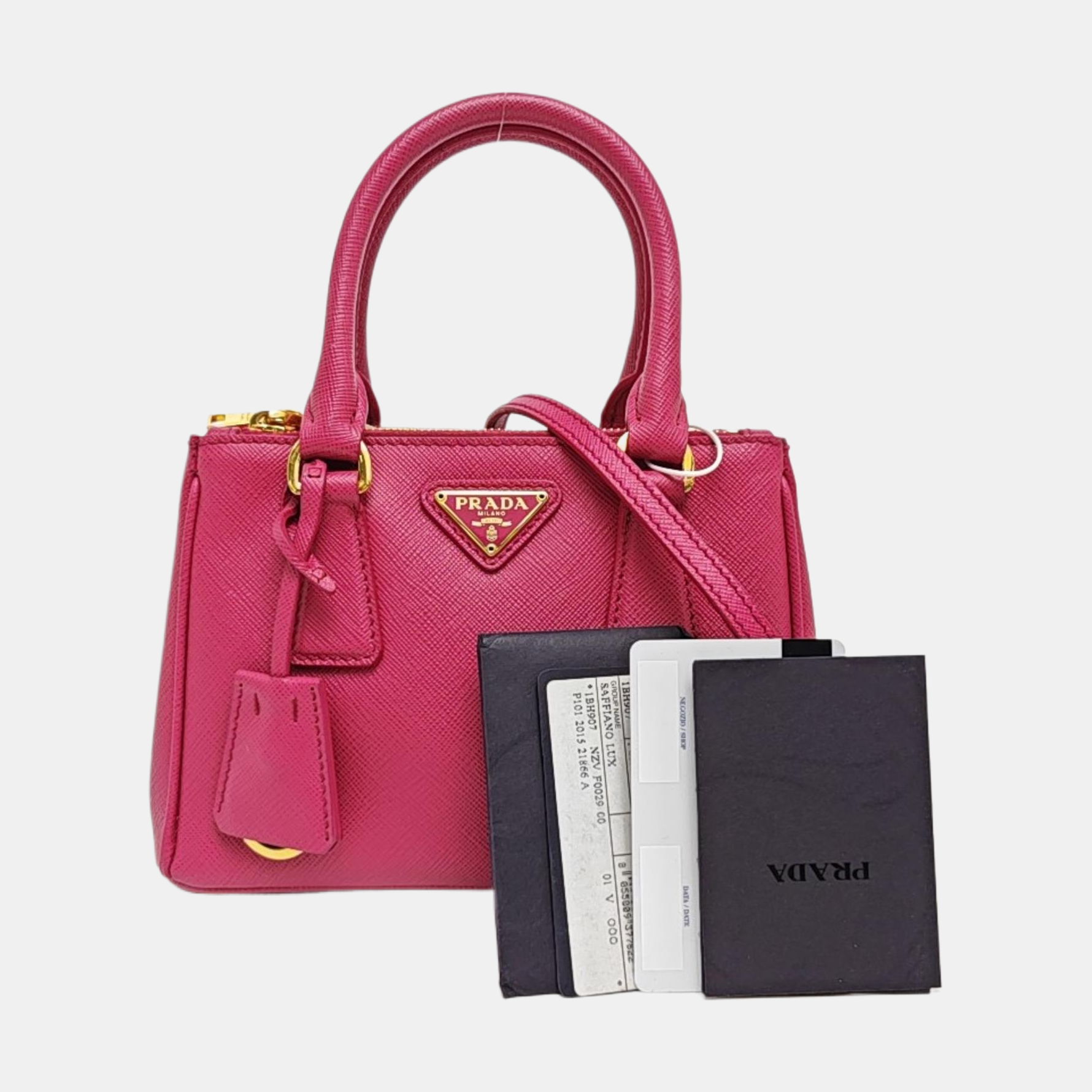 Galleria Super Mini Saffiano Calfskin Red