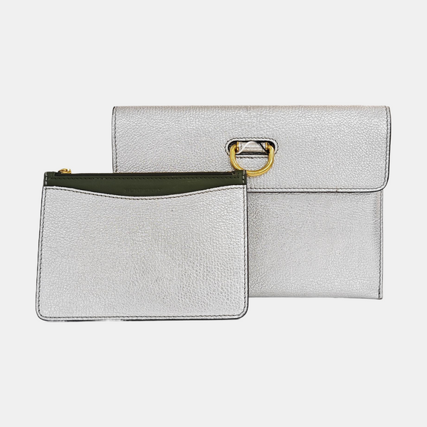 D-Ring Calfskin Silver
