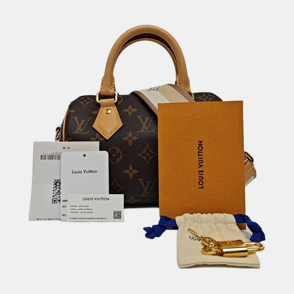 SPEEDY 20 Monogram Coated Canvas Brown