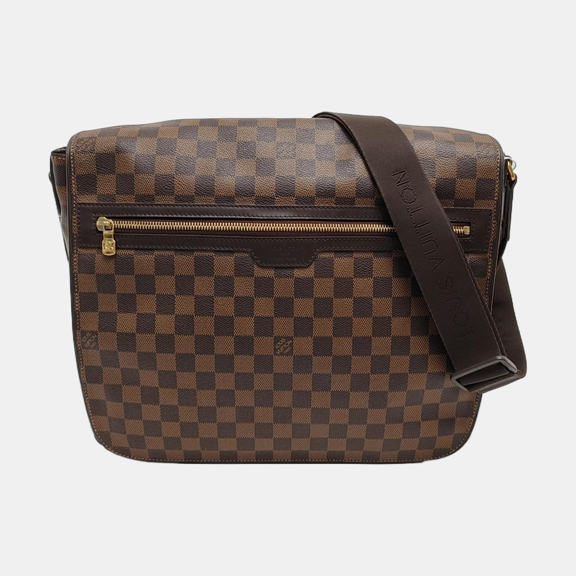 SPENCER Damier Ebene Coated Canvas Brown