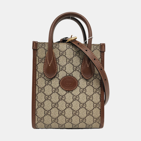 Retro Mini Monogram Coated Canvas Beige